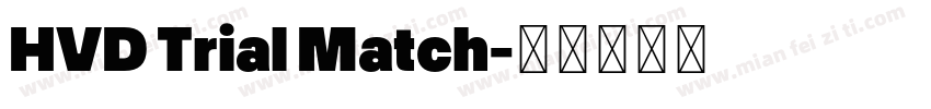 HVD Trial Match字体转换